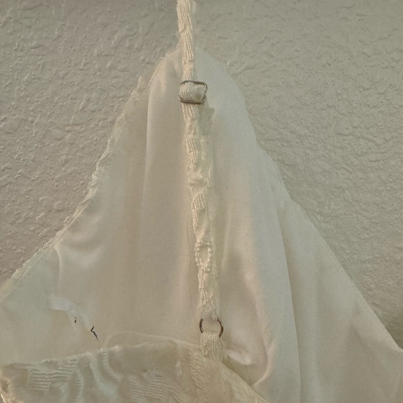 LULU’S Moonlight Moments White Floral Jacquard Backless Mini Dress NWT - Picture 8 of 12